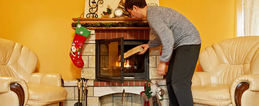 Rusted Metal Fireplace Restoration in Avondale, Arizona